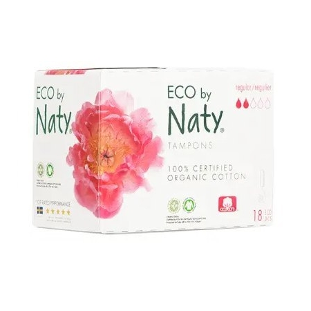 NATY Tampony ekologiczne REGULAR 18 sztuk